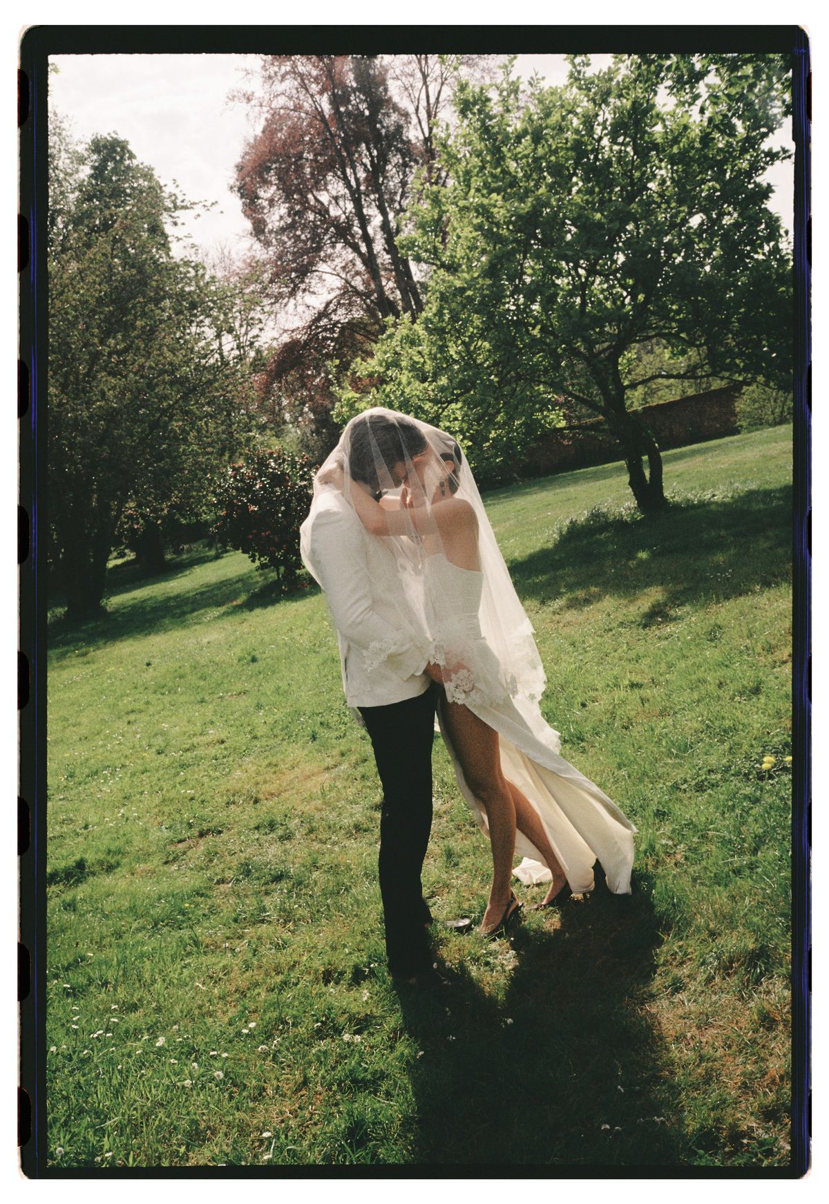 Old money styled shoot at Domaine le Mezo, Brittany, the couple