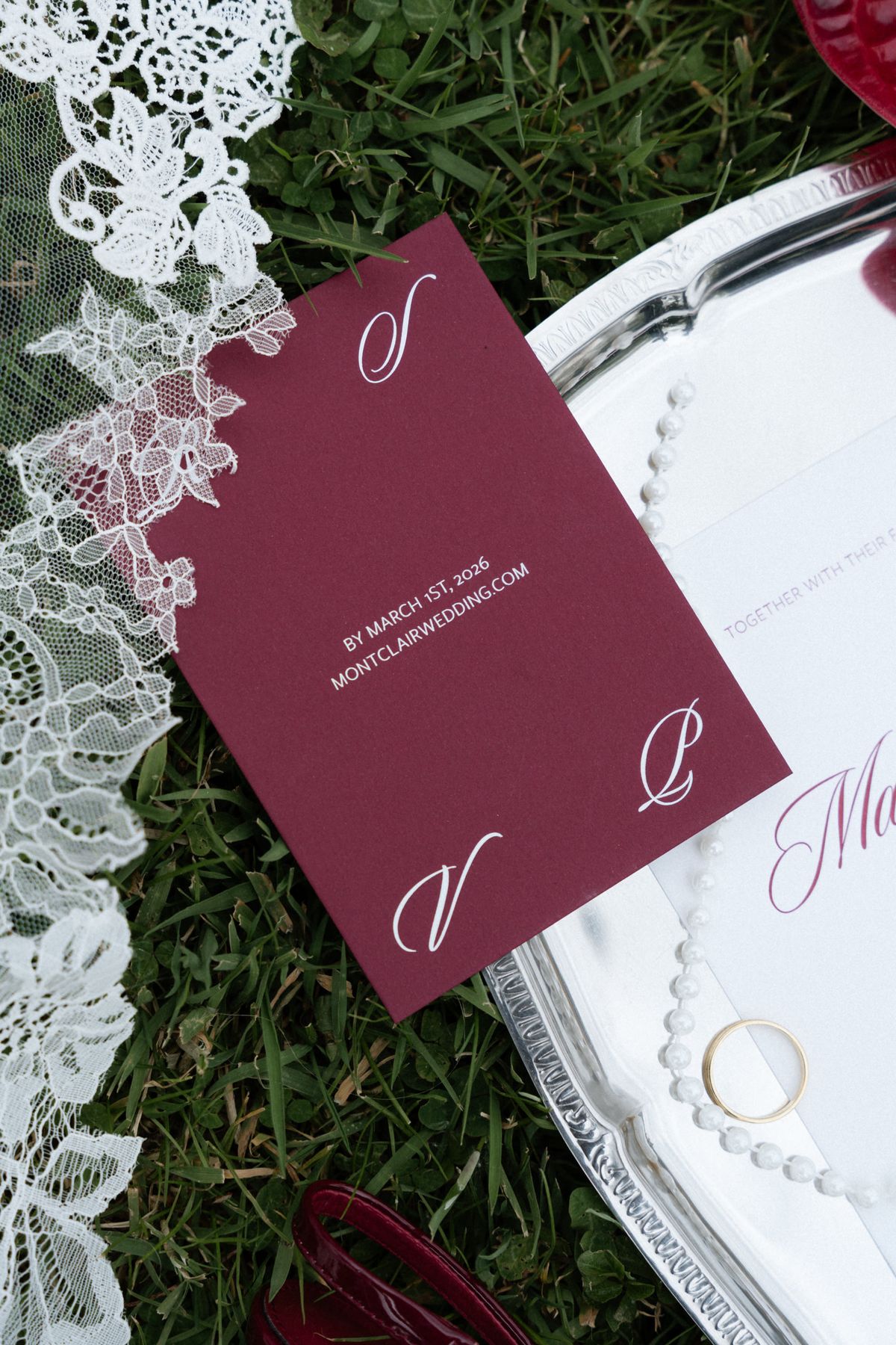 Old money styled shoot at Domaine le Mezo, Brittany, a flat lay of details