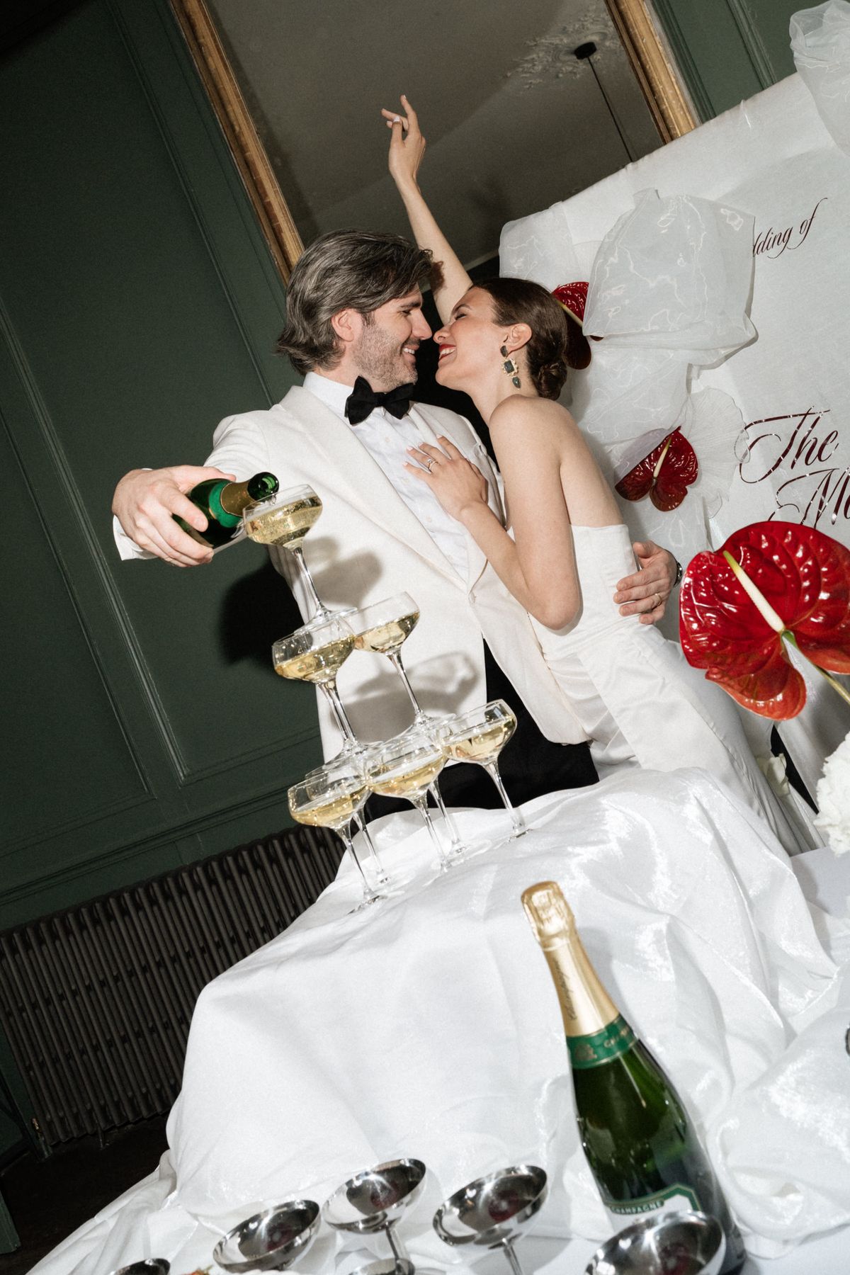 Old money styled shoot at Domaine le Mezo, Brittany, the reception table