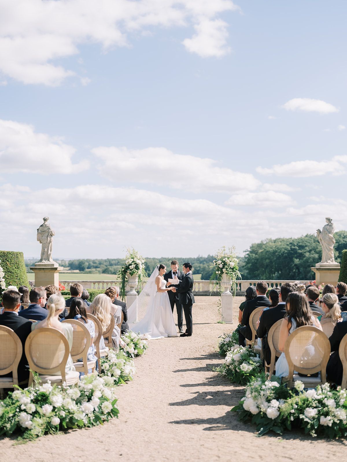 The ceremony seen from the back row