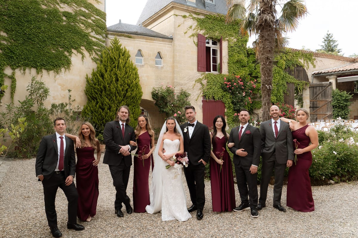 Jori and JD with family in a group photo