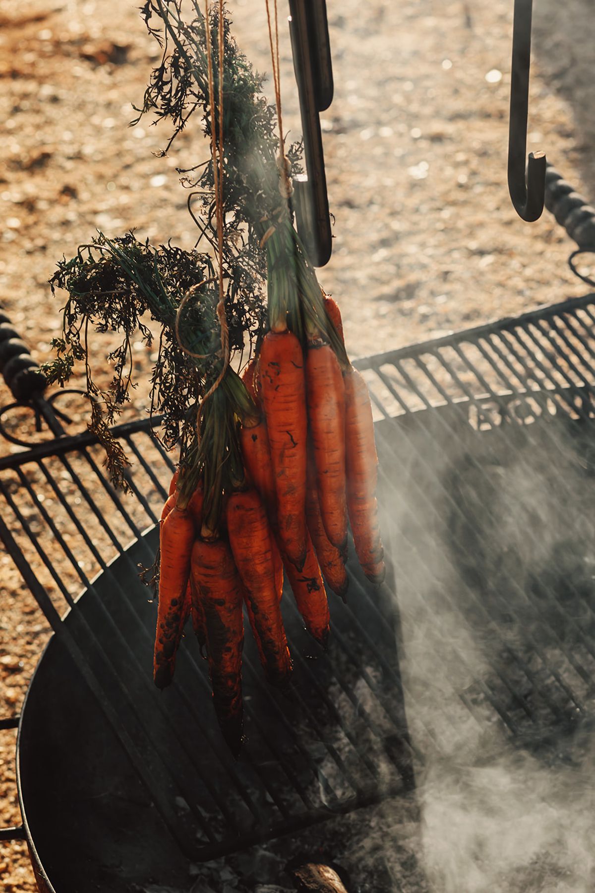 Château de Beaulieu — Fire-pit cooking detail
