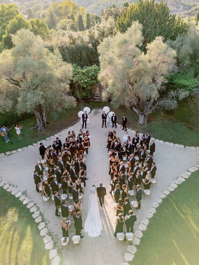 Wedding ceremony in a garden