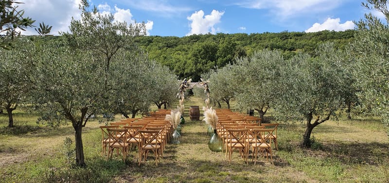 Wedding ceremony setup