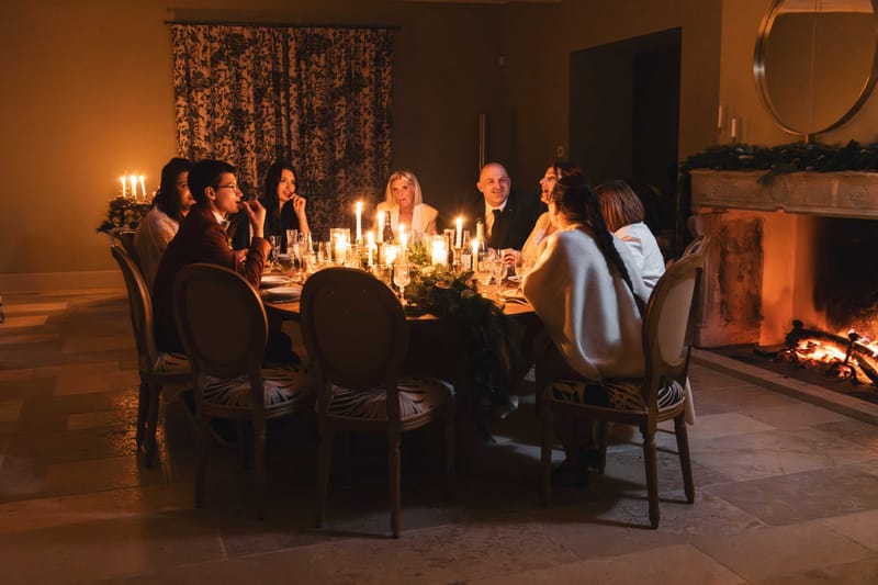 Wedding reception table setting