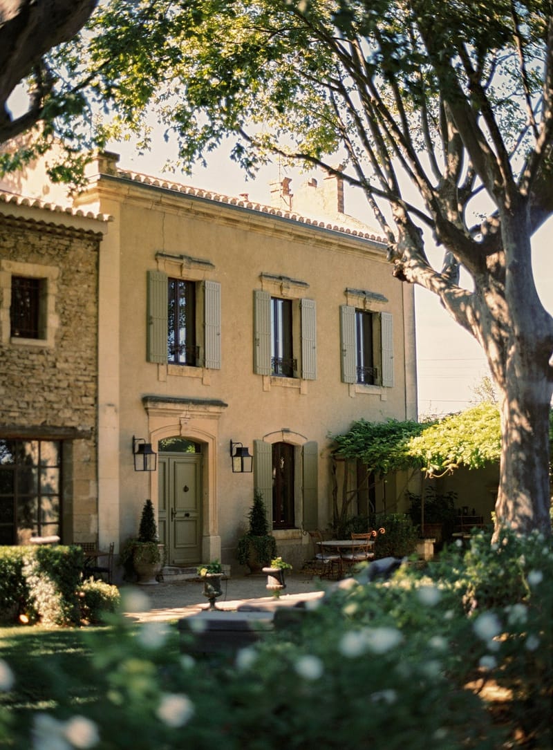 La Bastide de Laurence exterior in afternoon light at La Bastide de Laurence, Provence