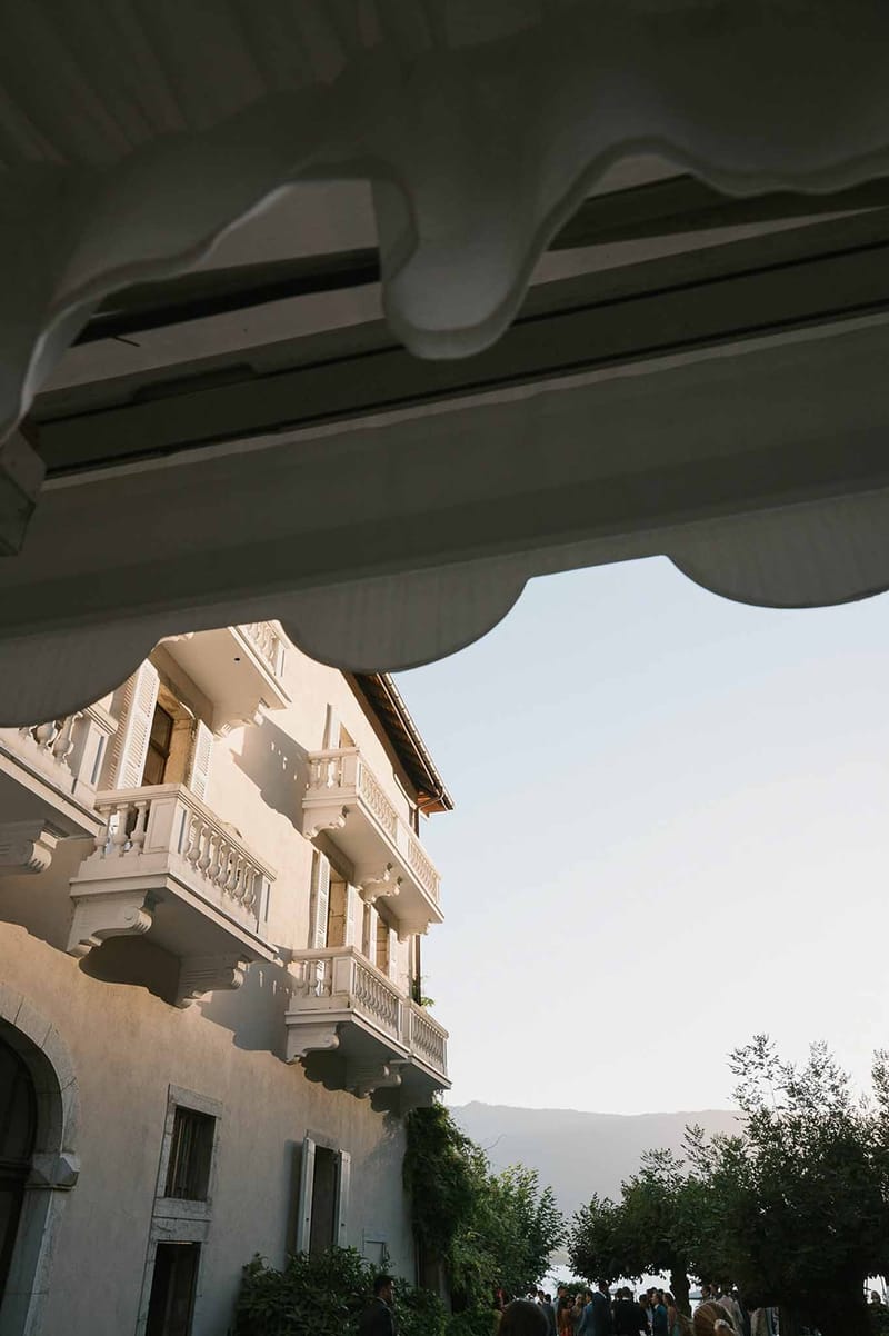 Historic abbey interior with stone archways at Abbaye de Talloires