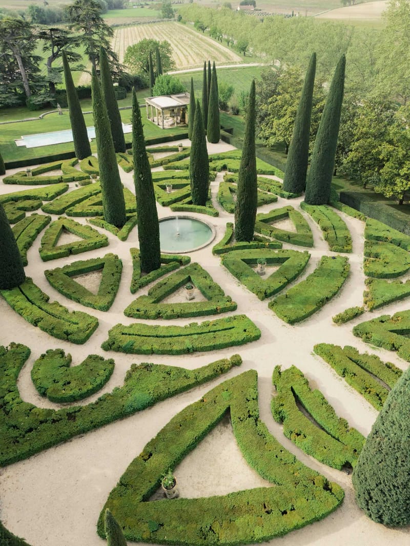 Aerial view of in a garden