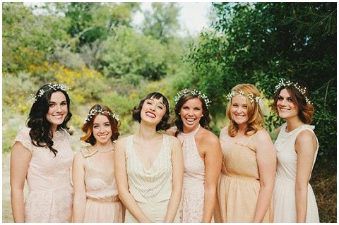 floral headdresses for bridesmaids