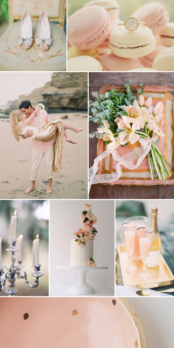 Blush and Gold Wedding Inspiration from Burnett's Boards