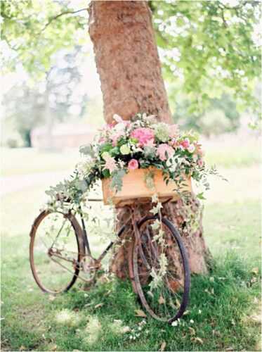 rustic bike decorations