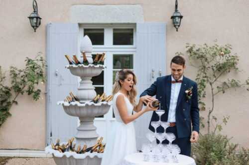 Champagne Tower at Chateau Lacanaud