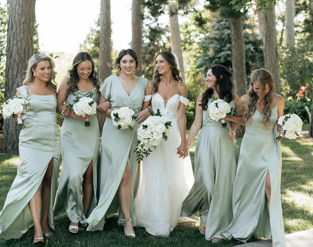 10 Sage Green Bridesmaid Dresses Aw Bridal French Wedding Style 9058