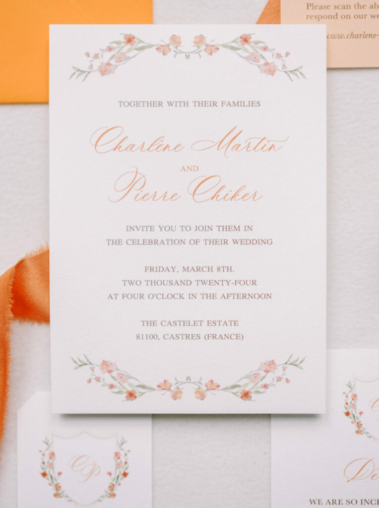 peach wedding theme