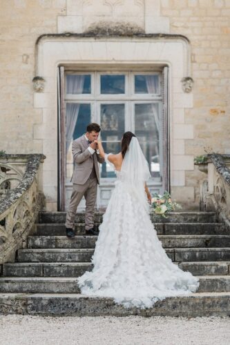 chateau de londigny wedding ceremony intimate 08