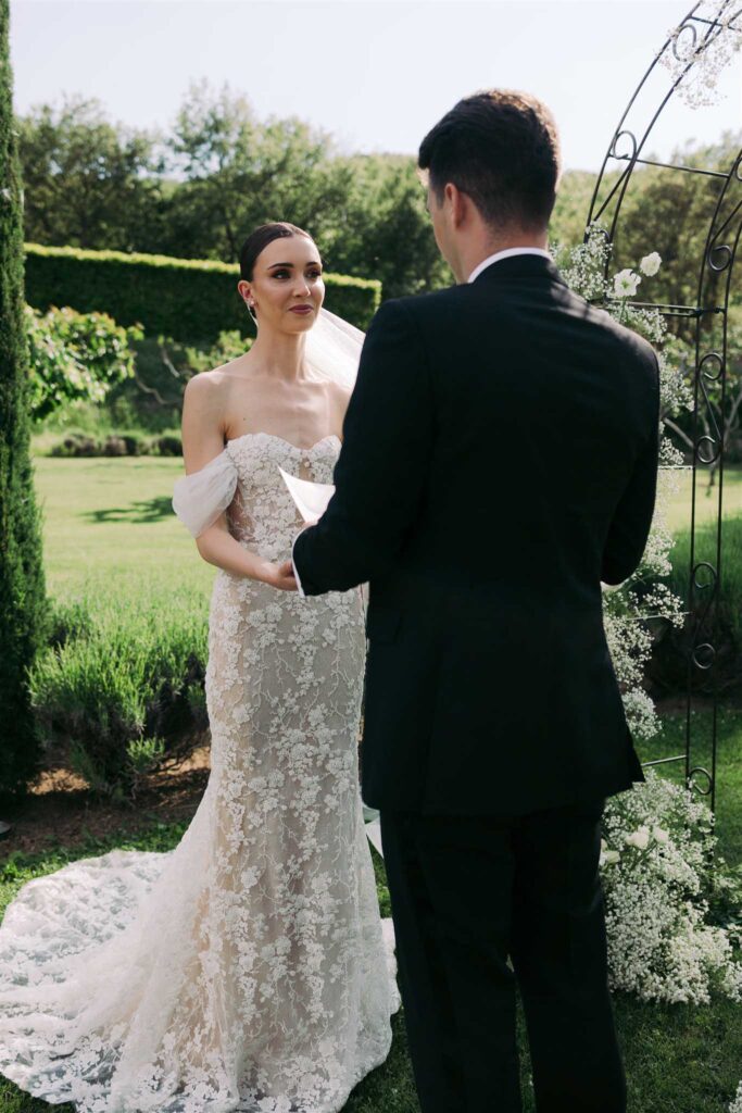 saint eusebe ayata bride groom exchanging vows ceremony