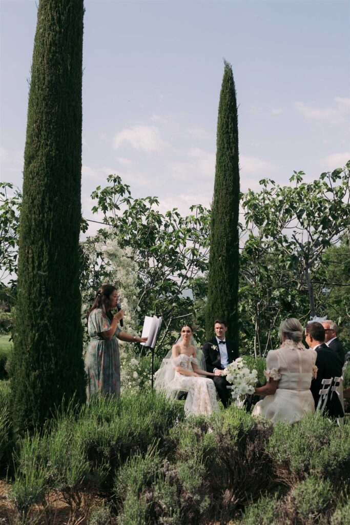 saint eusebe ayata couple sitting celebrating ceremony garden