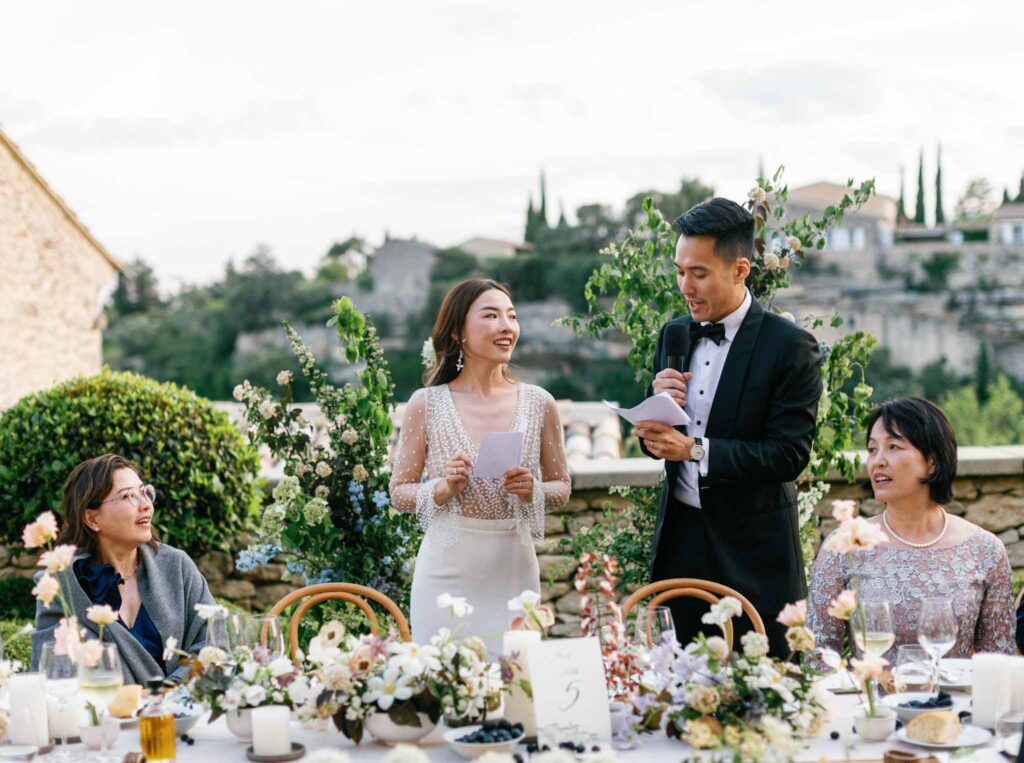 Bastide de Gorde Despinoy bride groom speech reception