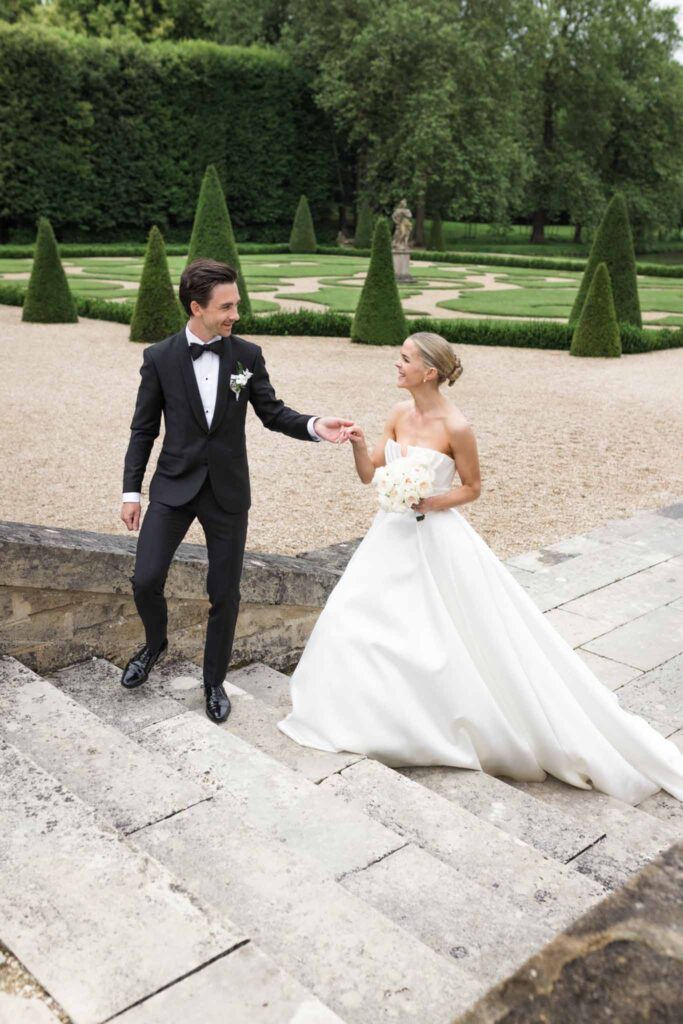 Villette Dream Paris Wedding bride groom walking upstairs