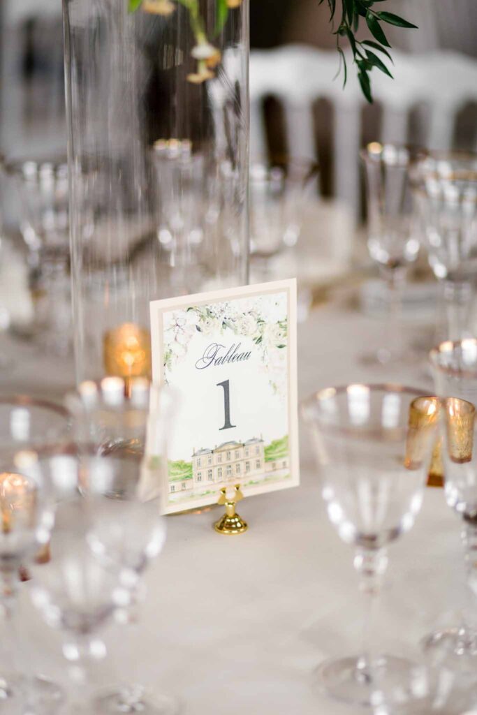 Villette Dream Paris Wedding small square table number