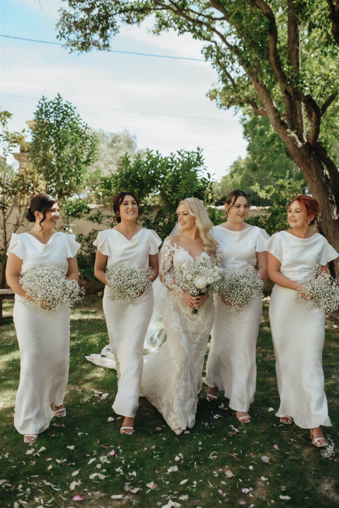 White bridesmaid dress