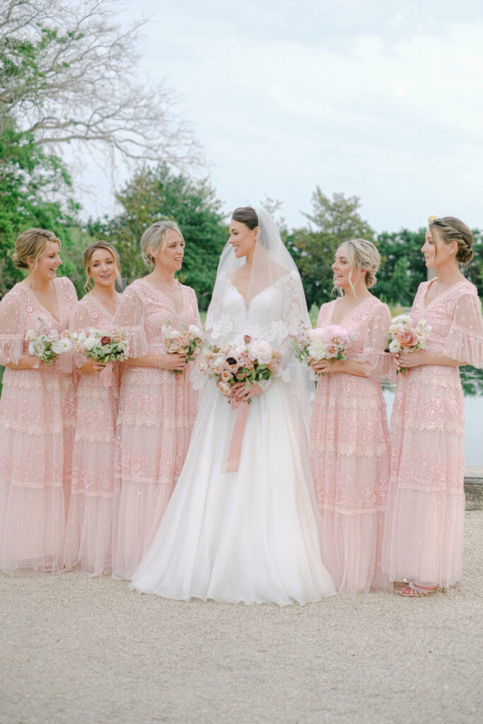 blush bridesmaid dress