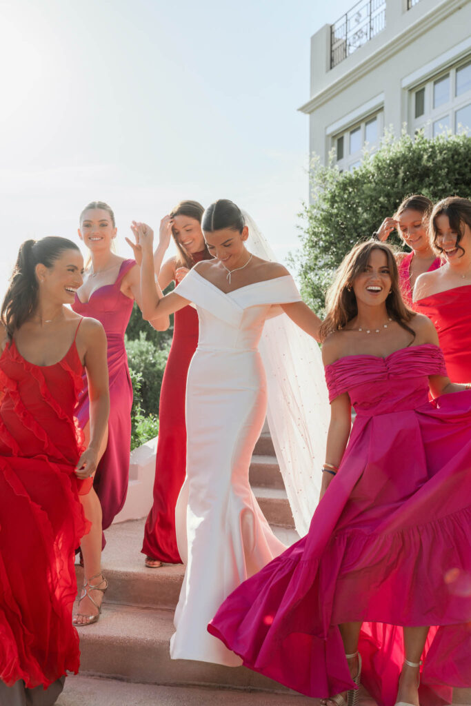 magenta bridesmaid dress