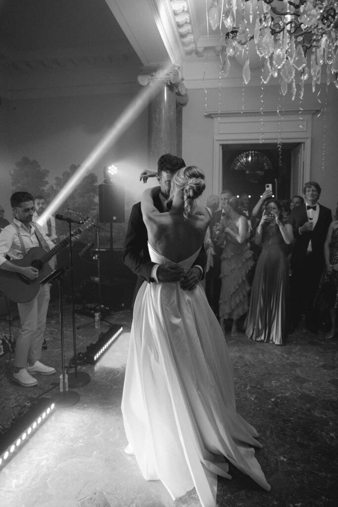 Chateau de Martinay Despinoy Wedding bride groom slow dancing dance floor reception