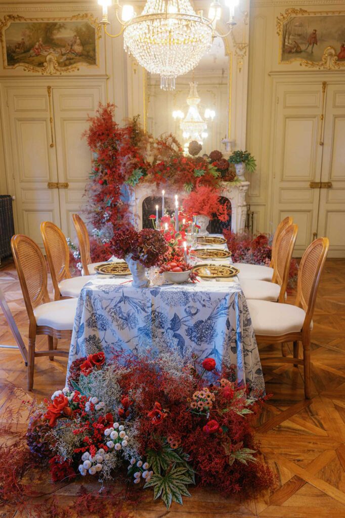 Christmas Table decoration Chateau Varennes 42