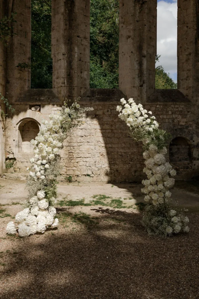 ceremony abbaye noces machine french wedding style