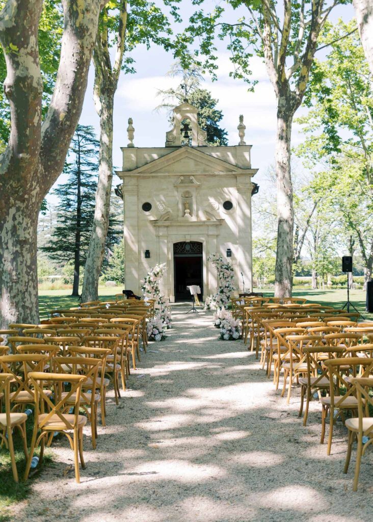 g.dominic m.marechal ceremony outside white old chapel