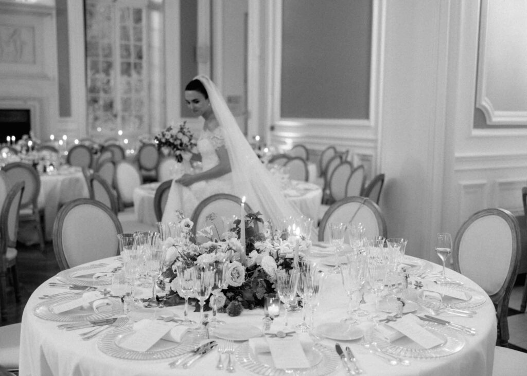 saint martin H.Clark bride checking reception area