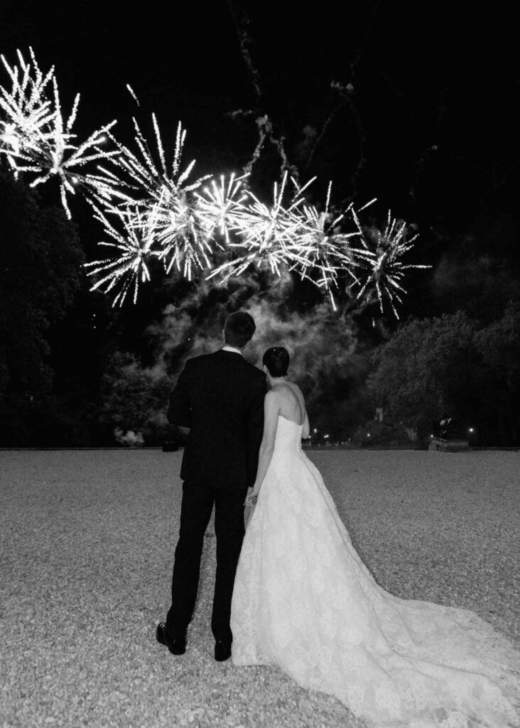 saint martin H.Clark bride groom looking at fireworks