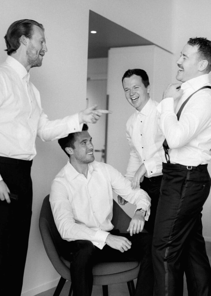 saint martin H.Clark groom groomsmen getting ready