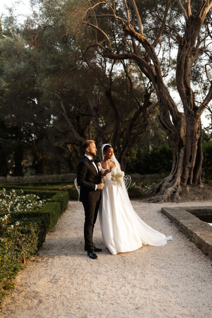 Bastide du Roy J.Jellet bride groom standing looking at sunset