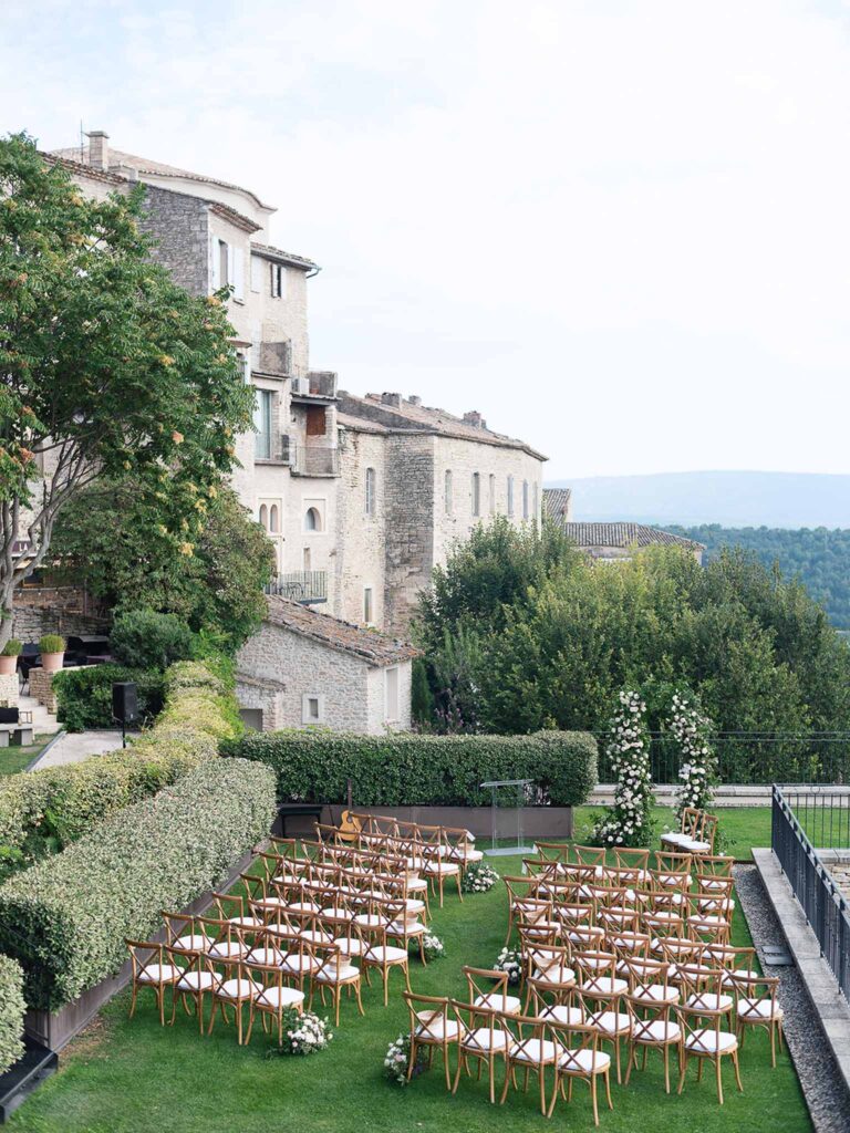 wedding ceremony at airelles gordes