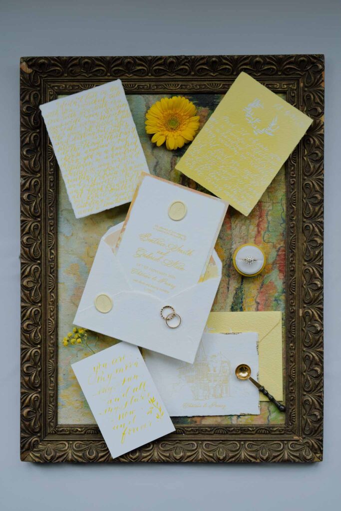 Prunay Theatre of Real Life n.reznik flatlay invitation yellow theme vintage